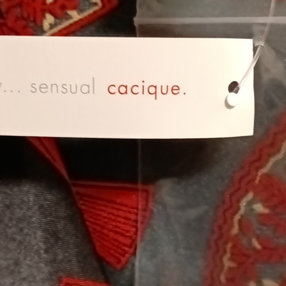 NWT sexy.. sensual cacique black/ red/gold asian-accented pajama set Size 26/28 - Picture 15 of 15